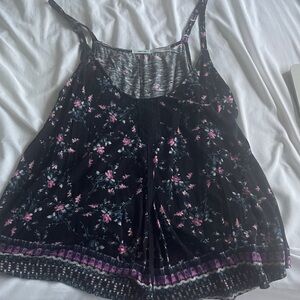 Urban outfitters Kimche  Black and Pink Sleeveless Top